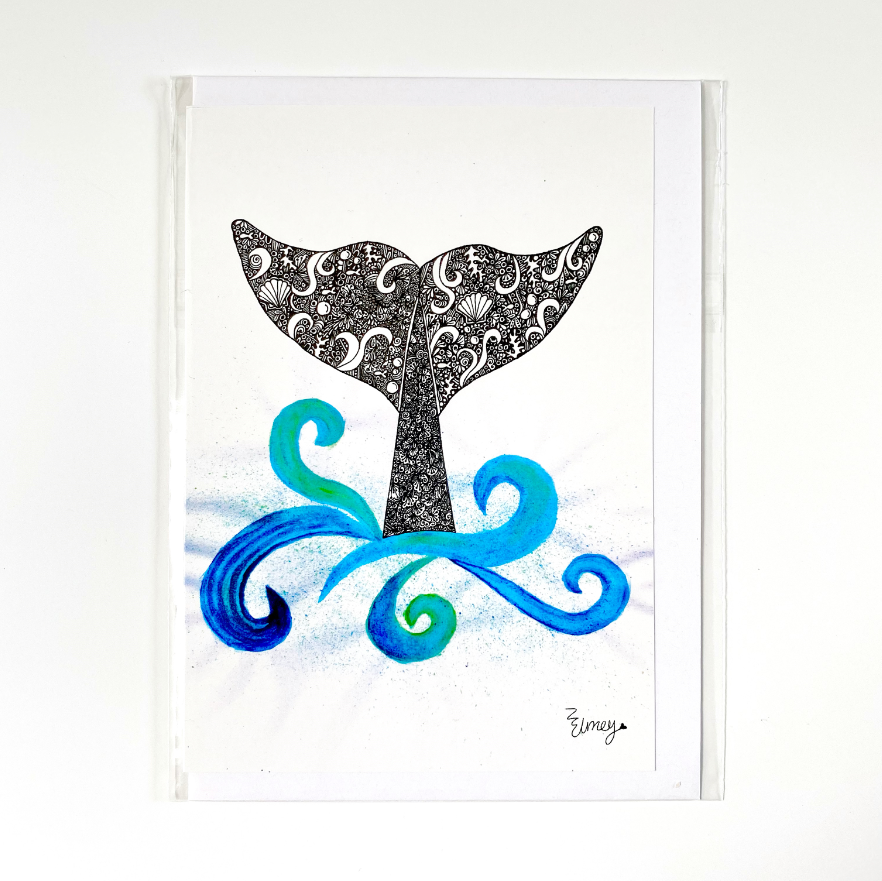 Whale Tail - Greeting Card