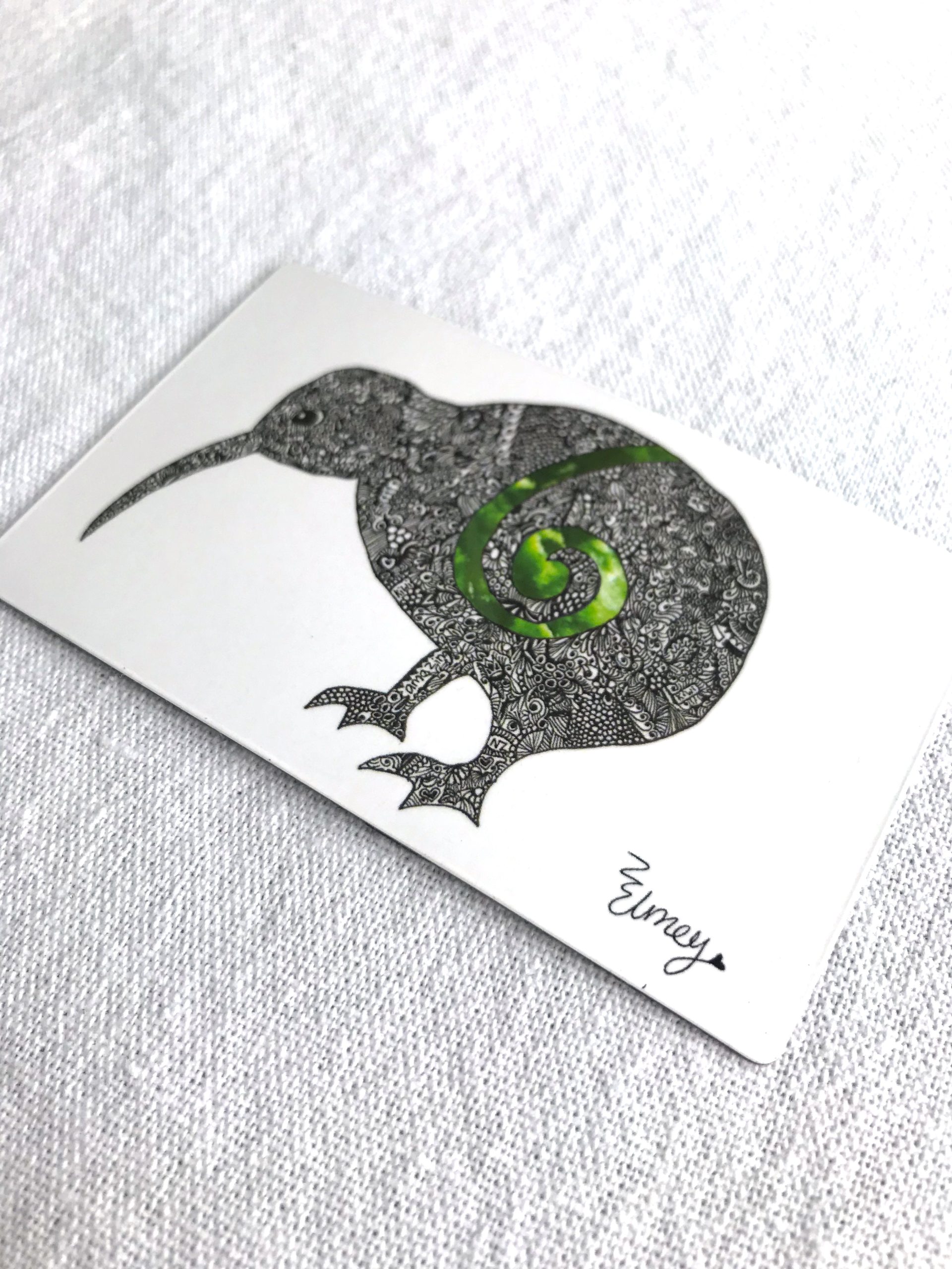 Green Stone Kiwi Magnet