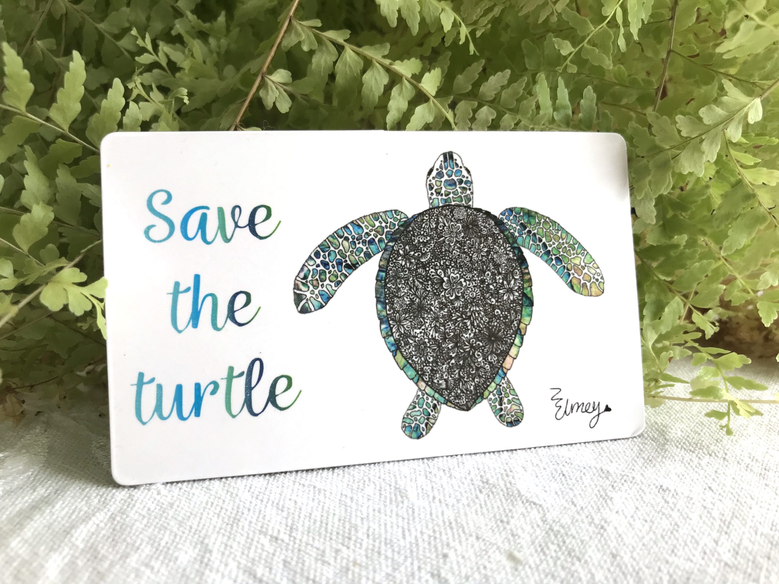 'Save The Turtle' Magnet