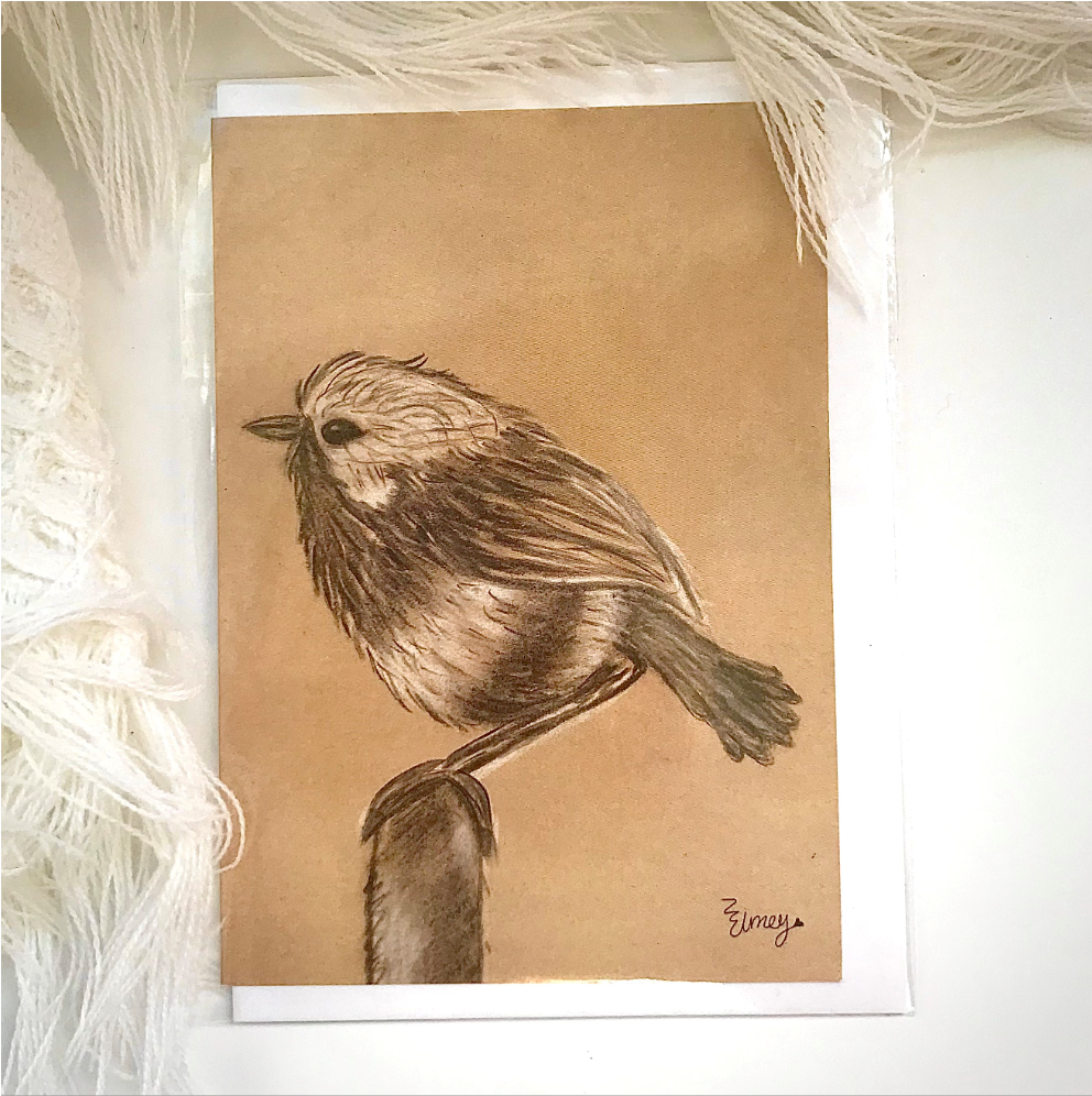 Grey Warbler - Greeting Card